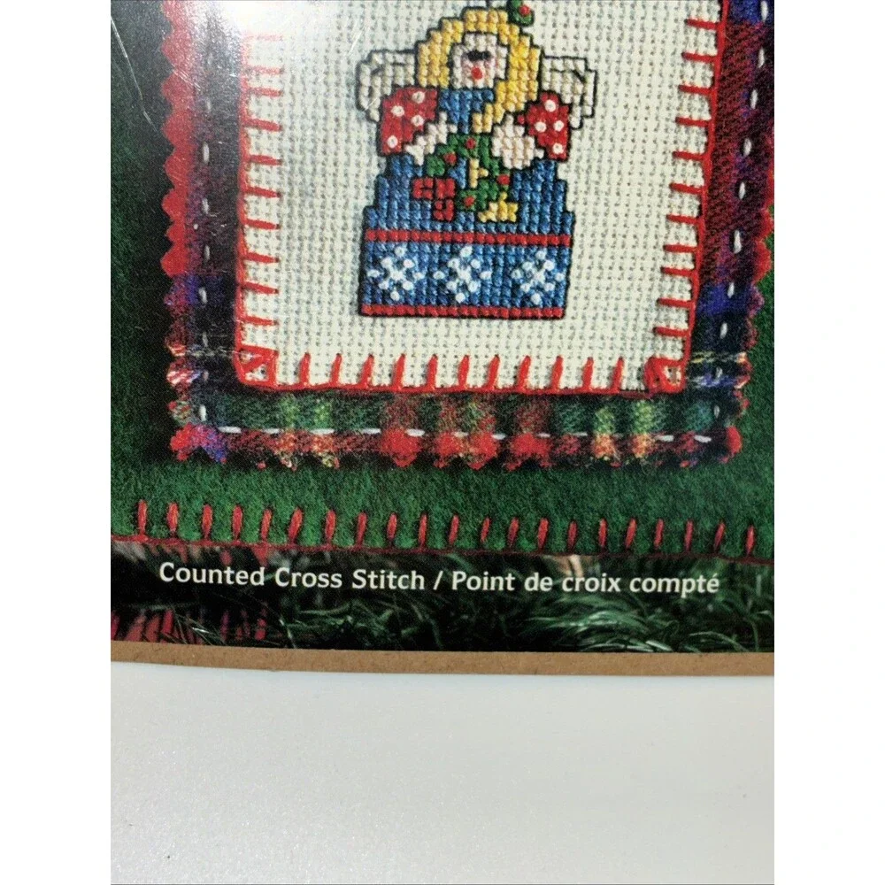 90s Cross Stitch Kit Angel Ornament Christmas Quickies Holiday Craft Leisure Art